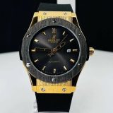 Relógio Hublot Geneve 1ª Linha Preto no Atacado – Pulseira de Borracha