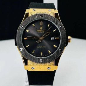 Relógio Hublot Geneve 1ª Linha Preto no Atacado – Pulseira de Borracha