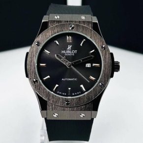 Relógio Hublot Geneve 1 Linha Preto no Atacado – Pulseira de Borracha