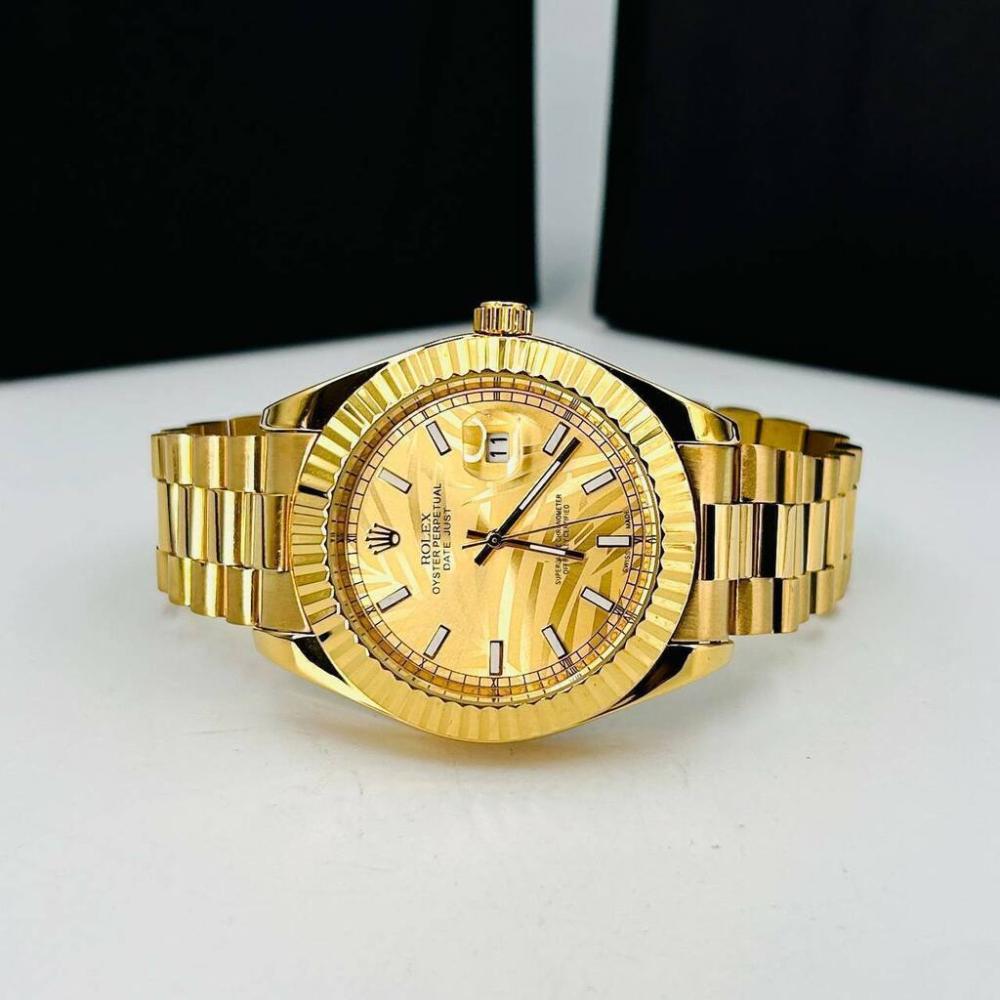 Relógio Rolex Primeira Linha Datejust Floral Dourado no Atacado - Pulseira Presidente de Aço | Relógios Para Revender Relógio Rolex Primeira Linha Datejust Floral Dourado no Atacado – Pulseira Presidente de Aço