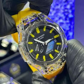 Relógio Gshock 1 Linha Diamante WR 20 BAR 2100 Preto no Atacado – Pulseira de Borracha