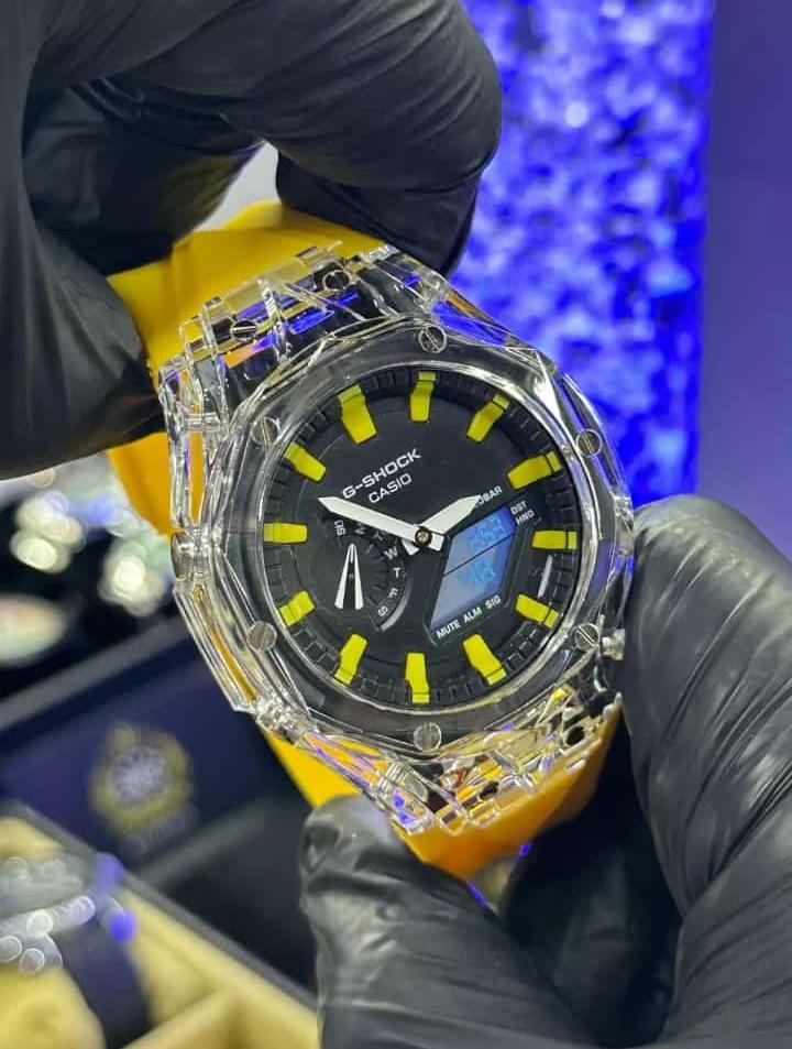 Relógio Gshock 1 Linha Diamante WR 20 BAR 2100 Preto no Atacado - Pulseira de Borracha | Relógios Para Revender Relógio Gshock 1 Linha Diamante WR 20 BAR 2100 Preto no Atacado – Pulseira de Borracha