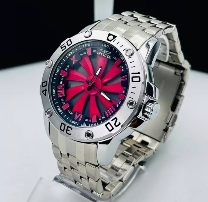 Relógio Invicta Speedway Turbine - Dourado com Preto e Vermelho - Pulseira de Aço + Caixa | Relógios Para Revender Relógio Invicta Speedway Turbine – Dourado com Preto e Vermelho – Pulseira de Aço + Caixa