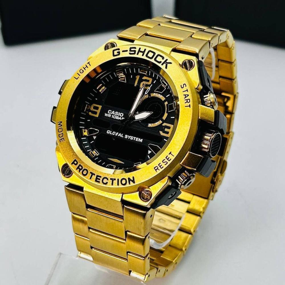 Relógio Gshock 1 Linha Diamante Steel Full Metal Dourado e Preto no Atacado - Pulseira de Aço | Relógios Para Revender Relógio Gshock 1 Linha Diamante Steel Full Metal Dourado e Preto no Atacado – Pulseira de Aço