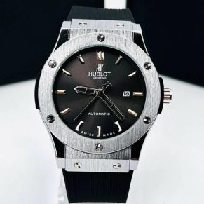 Relógio Hublot Geneve 1ª Linha Preto no Atacado – Pulseira de Borracha + Caixa
