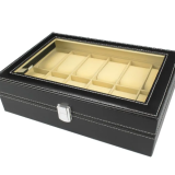 Estojo para 12 Relógios em Couro Ecológico no Atacado | Relógios Para Revender Estojo para 12 Relógios em Couro Ecológico no Atacado