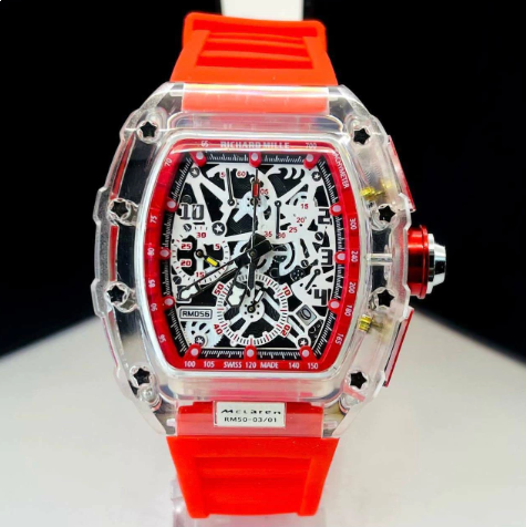 Relógio Masculino Richard Mille Linha Diamante RM Vermelho + Caixa no Atacado | Relógios Para Revender Relógio Masculino Richard Mille Linha Diamante RM Vermelho + Caixa no Atacado