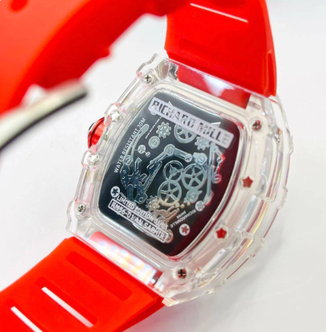 Relógio Masculino Richard Mille Linha Diamante RM Vermelho + Caixa no Atacado | Relógios Para Revender Relógio Masculino Richard Mille Linha Diamante RM Vermelho + Caixa no Atacado