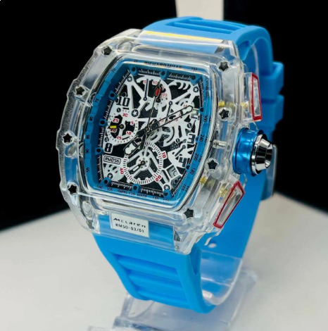 Relógio Masculino Richard Mille Linha Diamante RM Azul + Caixa no Atacado | Relógios Para Revender Relógio Masculino Richard Mille Linha Diamante RM Azul + Caixa no Atacado