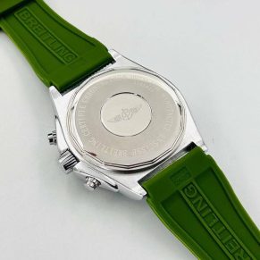 Maior Fornecedor De Relógios No Atacado e Dropshipping | Relógios Para Revender Relógio Masculino Breitling Linha Diamante Ancor Verde – Pulseira de Borracha no Atacado