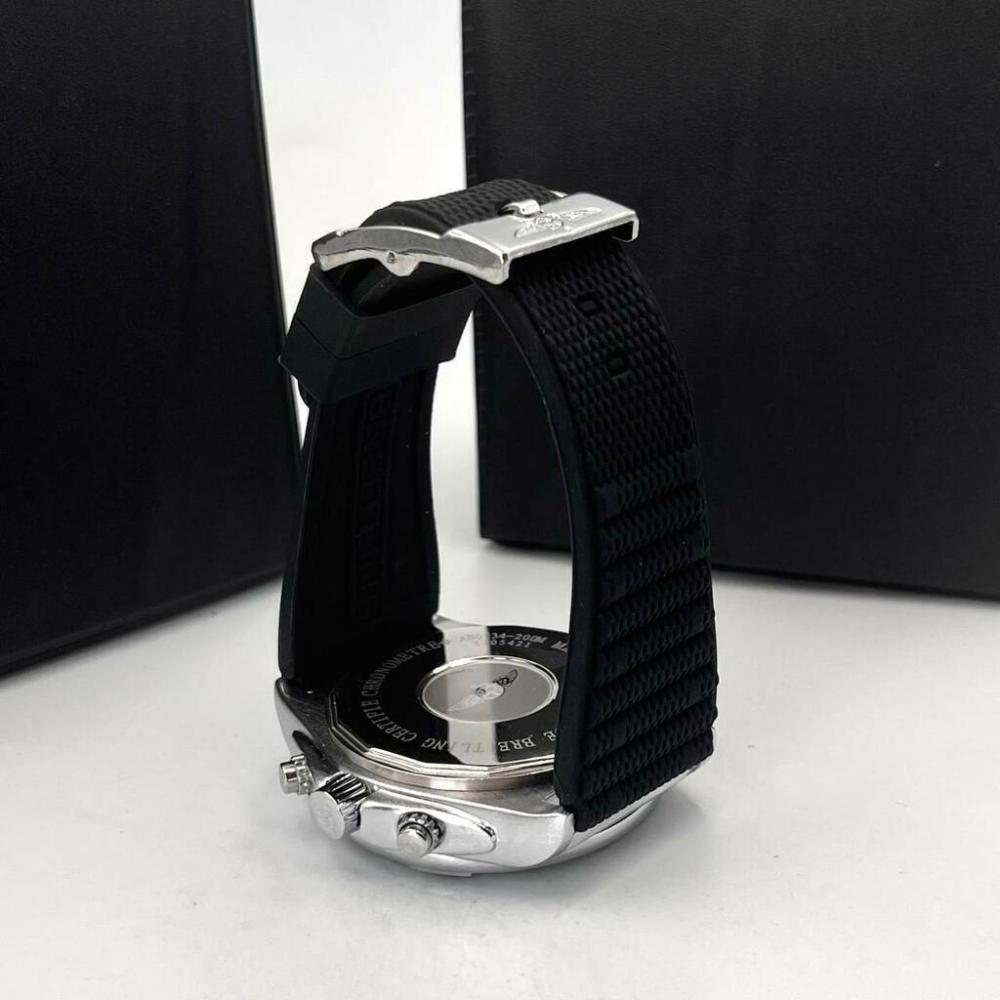 Relógio Masculino Breitling Linha Diamante Ancor Prata - Pulseira de Borracha no Atacado | Relógios Para Revender Relógio Masculino Breitling Linha Diamante Ancor Prata – Pulseira de Borracha no Atacado