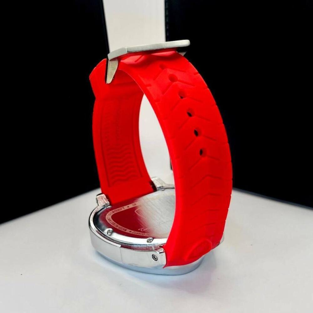 Relógio Masculino Canino 100% Funcional Prata, Preto e Vermelho - Pulseira de Borracha no Atacado | Relógios Para Revender Relógio Masculino Canino 100% Funcional Prata, Preto e Vermelho - Pulseira de Borracha no Atacado