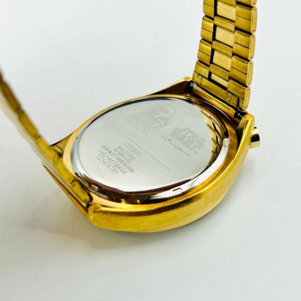 Relógio Citizen Star Wars Dourado e Vermelho no Atacado - Pulseira de Aço | Relógios Para Revender Relógio Citizen Star Wars Dourado e Vermelho no Atacado - Pulseira de Aço