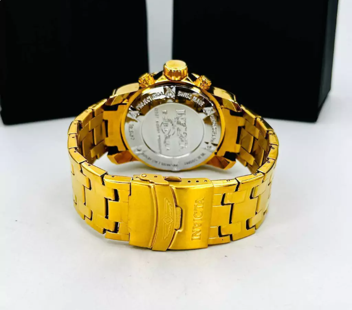 Relógio Invicta Speedway Turbine - Dourado com Preto e Vermelho + Caixa | Relógios Para Revender Relógio Invicta Speedway Turbine – Dourado com Preto e Vermelho + Caixa