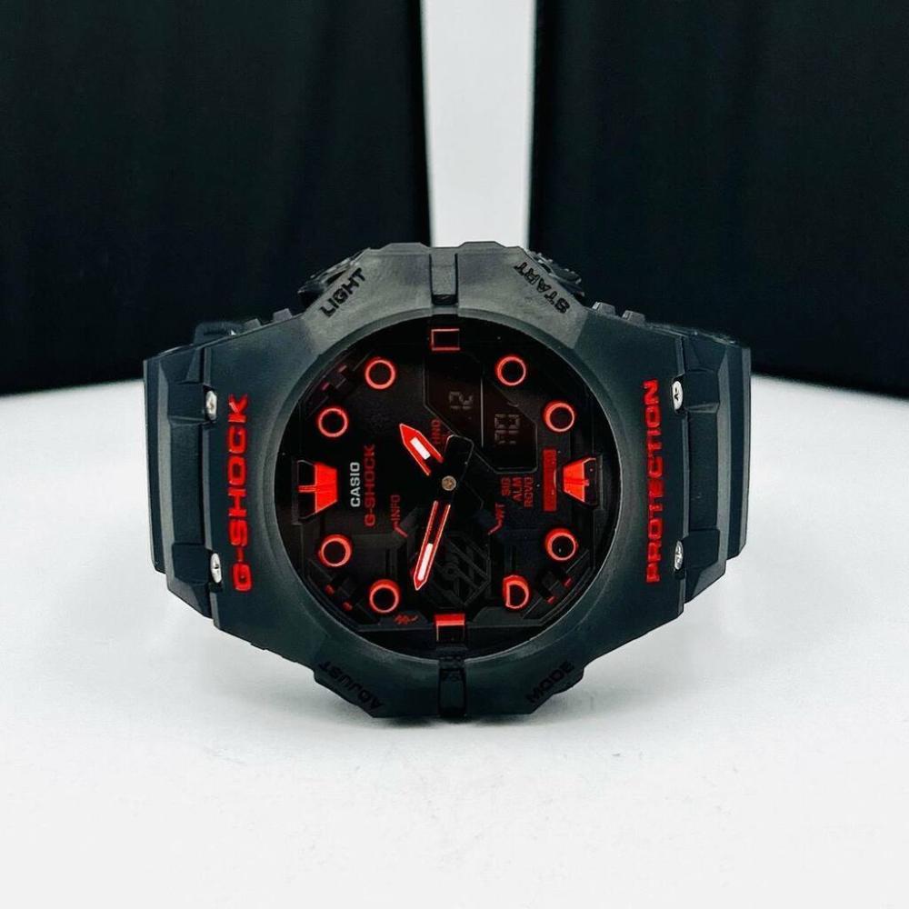 Relógio 1 Linha Diamante GA B001 Preto e Vermelho no Atacado - Pulseira de Borracha | Relógios Para Revender Relógio 1 Linha Diamante GA B001 Preto e Vermelho no Atacado – Pulseira de Borracha