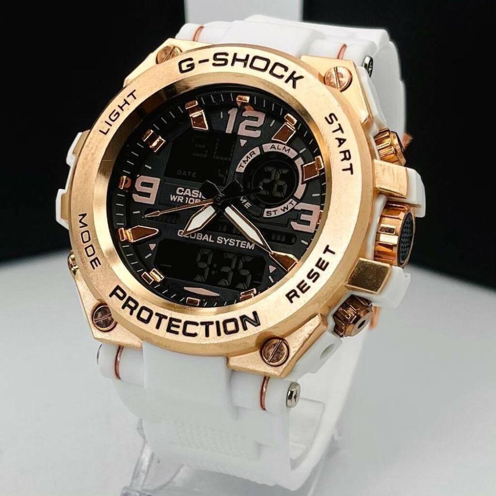 Relógio Gshock Steel Linha Diamante 100% Funcional + Caixa - Branco, Rose e Preto | Relógios Para Revender Relógio Gshock Steel Linha Diamante 100% Funcional + Caixa – Branco, Rose e Preto