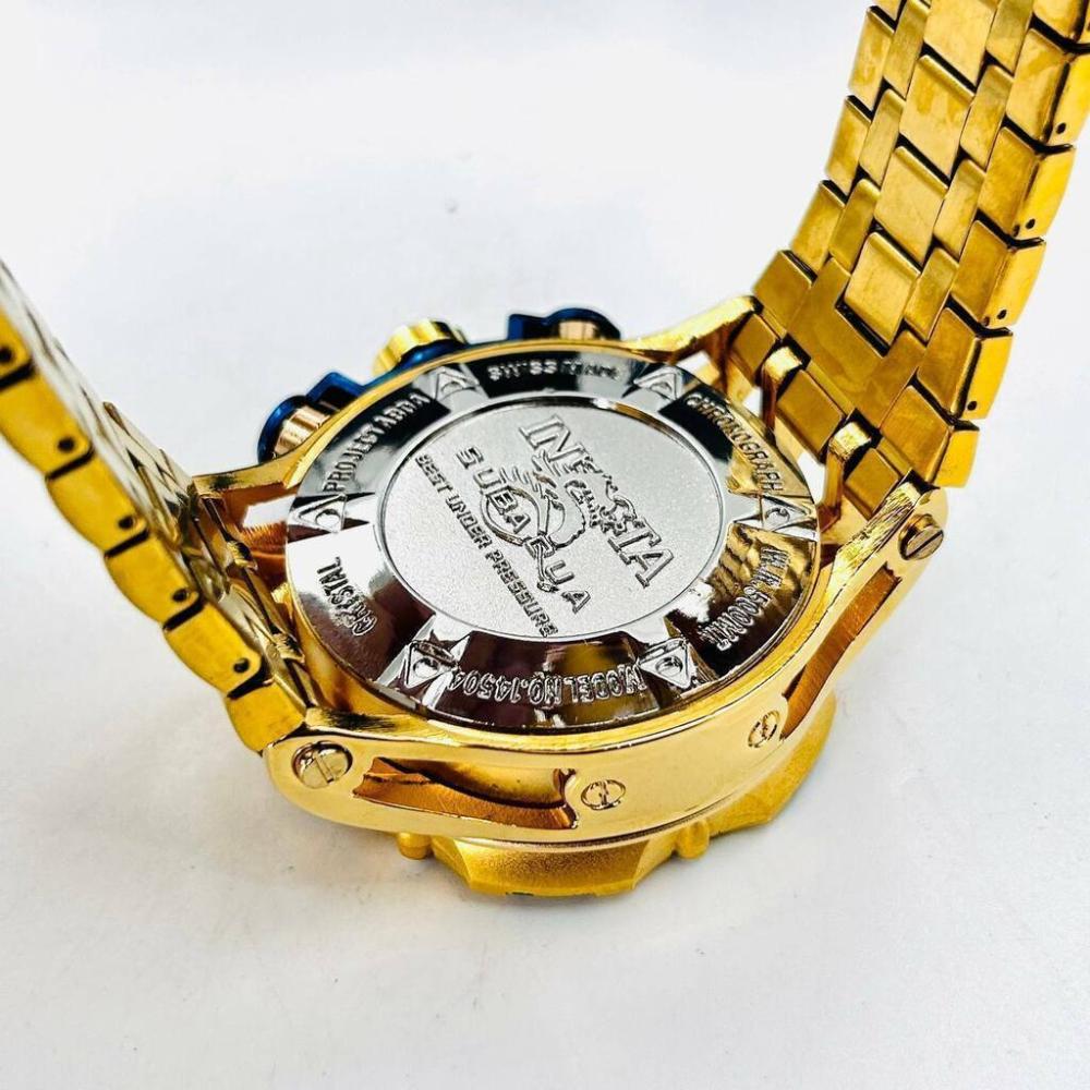Relógio Invicta Primeira Linha Hybrid Dourado e Azul no Atacado - Pulseira de Aço + Caixa | Relógios Para Revender Relógio Invicta Primeira Linha Hybrid Dourado e Azul no Atacado – Pulseira de Aço + Caixa