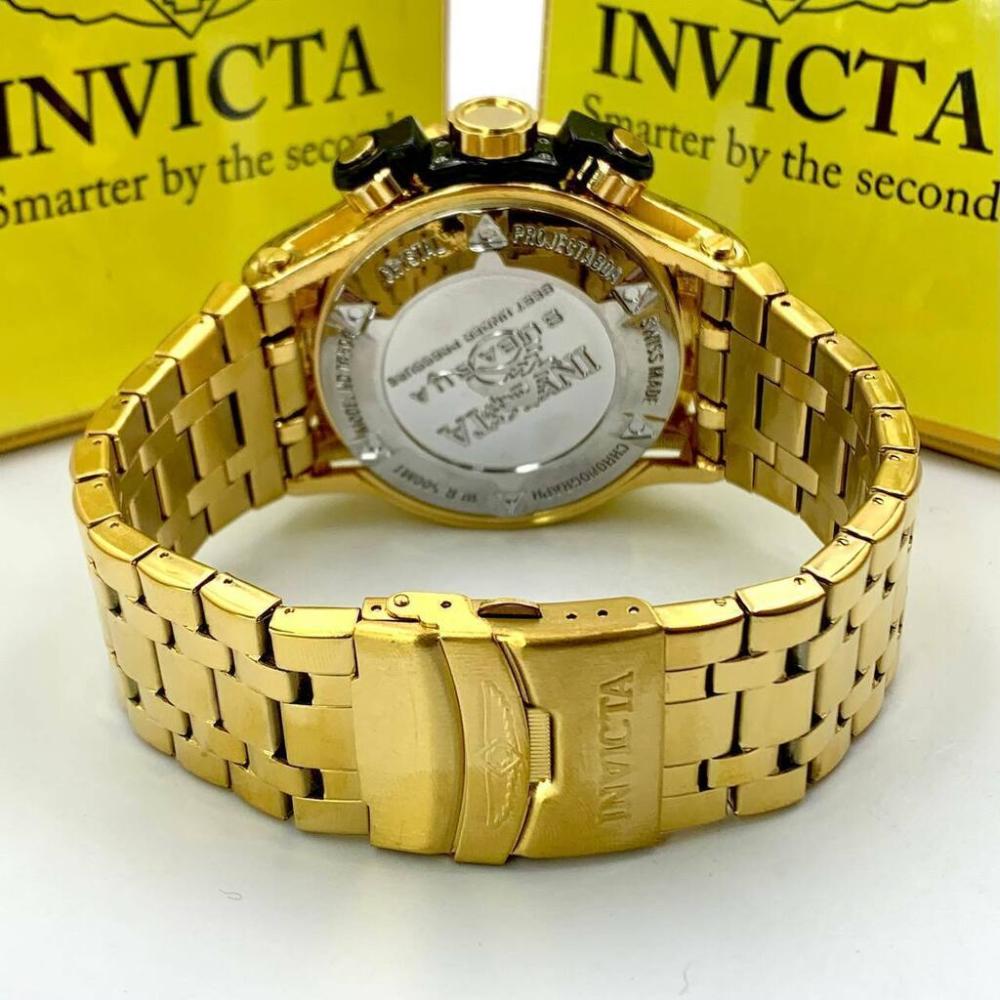 Relógio Invicta Primeira Linha Hybrid Iron Man Dourado e Preto no Atacado - Pulseira de Aço + Caixa | Relógios Para Revender Relógio Invicta Primeira Linha Hybrid Iron Man Dourado e Preto no Atacado – Pulseira de Aço + Caixa