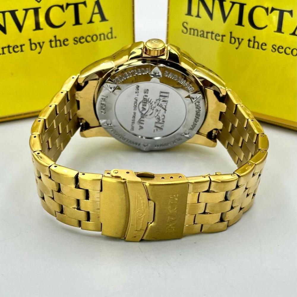 Relógio Invicta Magnum Primeira Linha Dourado e Azul no Atacado – Pulseira de Aço + Caixa | Relógios Para Revender Relógio Invicta Magnum Primeira Linha Dourado e Azul no Atacado – Pulseira de Aço + Caixa