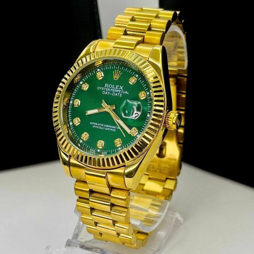 Relógio Rolex Day Date 1ª Linha Atacado - Dourado e Verde - Pulseira de Aço | Relógios Para Revender Relógio Rolex Day Date 1ª Linha Atacado – Dourado e Verde – Pulseira de Aço