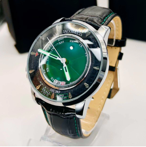 Relógio Jacob Roleta Dourado Linha Diamante – Pulseira de Couro e À Prova d’Água | Relógios Para Revender Relógio Jacob Roleta Dourado Linha Diamante – Pulseira de Couro e À Prova d’Água