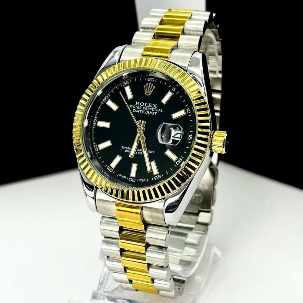 Relógio Day Date 1ª Linha No Atacado - Prata, Dourado e Preto - Pulseira de Aço | Relógios Para Revender Relógio Day Date 1ª Linha No Atacado – Prata, Dourado e Preto – Pulseira de Aço