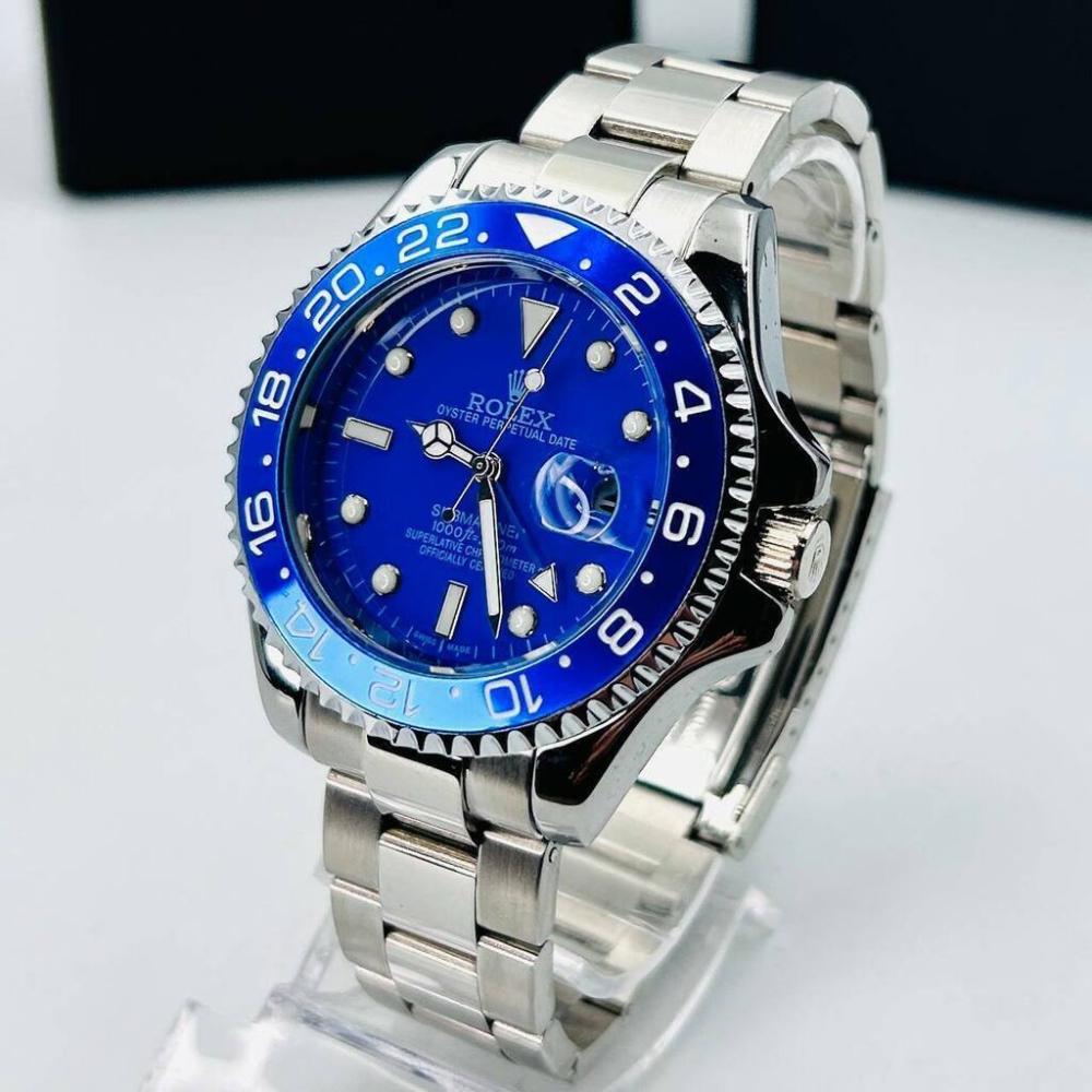 Relógio Rolex Submariner 4 Ponteiras Prata e Azul no Atacado - Pulseira Oyster de Aço | Relógios Para Revender Relógio Rolex Submariner 4 Ponteiras Prata e Azul no Atacado – Pulseira Oyster de Aço