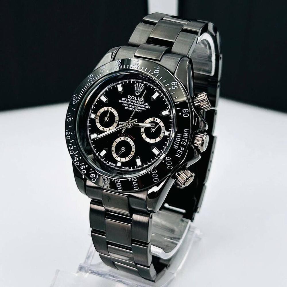 Relógio Rolex Daytona Funcional Preto no Atacado - Pulseira de Aço | Relógios Para Revender Relógio Rolex Daytona Funcional Preto no Atacado – Pulseira de Aço