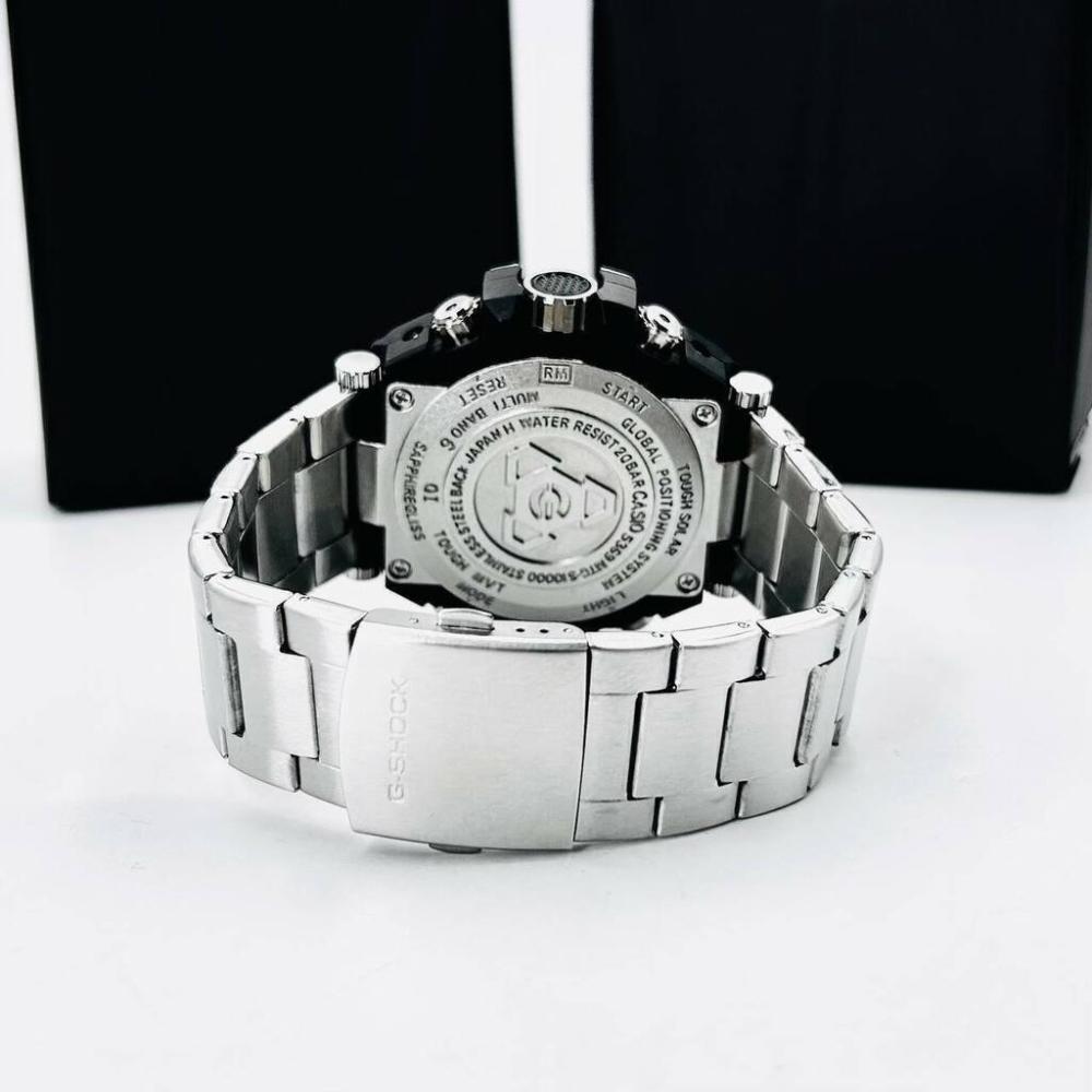 Relógio Gshock Steel Linha Diamante 100% Funcional + Caixa - Prata e Preto | Relógios Para Revender Relógio Gshock Steel Linha Diamante 100% Funcional + Caixa – Prata e Preto