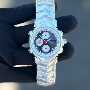 Relógio Oakley GMT Prata com Preto no Atacado – Pulseira de Aço