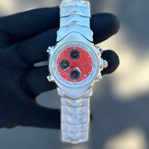 Relógio Oakley GMT Prata com Laranja no Atacado