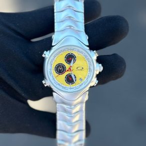 Maior Fornecedor De Relógios No Atacado e Dropshipping | Relógios Para Revender Relógio Oakley GMT Prata com Preto no Atacado – Pulseira de Aço