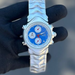 Relógio Oakley GMT Prata Com Azul no Atacado