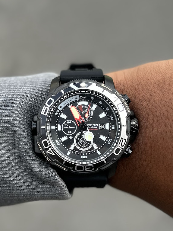 Relógio Citizen Promaster Preto No Atacado | Relógios Para Revender Relógio Citizen Promaster Preto no Atacado - Pulseira de Borracha