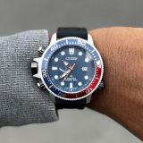 Relógio Citizen Promaster Preto Com Azul e Vermelho no Atacado