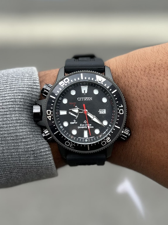 Relógio Citizen Promaster Preto Com Preto no Atacado - Pulseira de Borracha | Relógios Para Revender Relógio Citizen Promaster Preto Com Preto no Atacado - Pulseira de Borracha