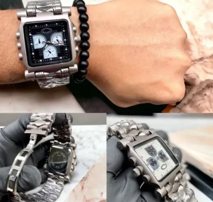 Relógio Oakley Tank Minuti Machine + Caixa no Atacado | Relógios Para Revender Relógio Oakley Tank Minuti Machine + Caixa no Atacado